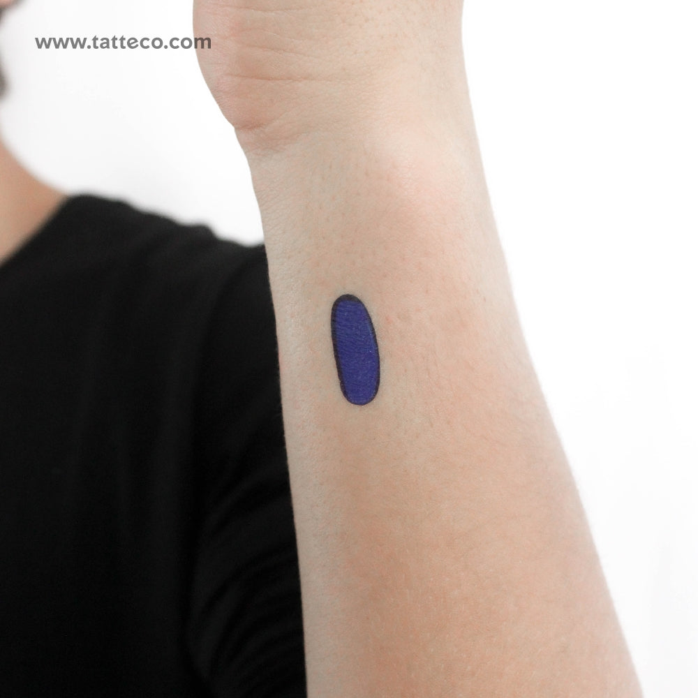 Tatuaje temporal de pastilla azul - Juego de 3