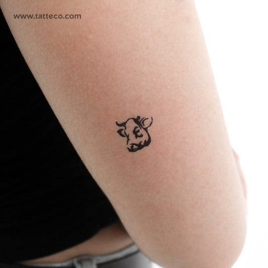 Cow Head Temporary Tattoo - Set of 3