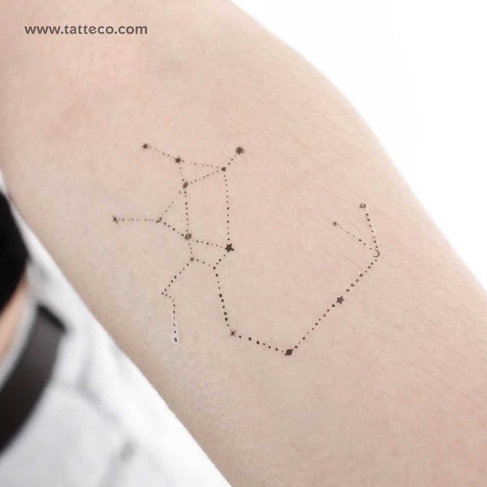 Dots Sagittarius Constellation Temporary Tattoo - Set of 3