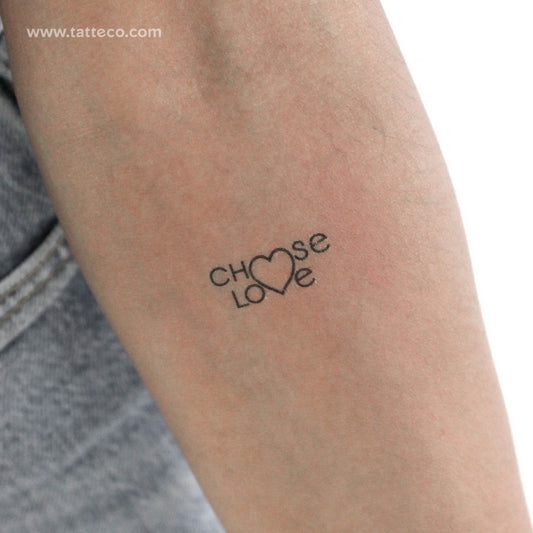 Tatuaje temporal "Little Choose Love" - ​​Juego de 3