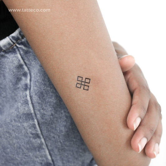 Tatuaje temporal de nudo Bowen angular - Juego de 3