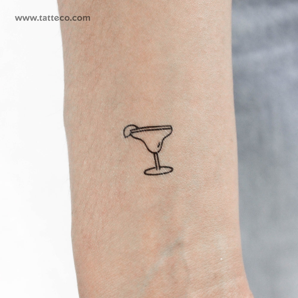 Margarita Cocktail Temporary Tattoo - Set of 3