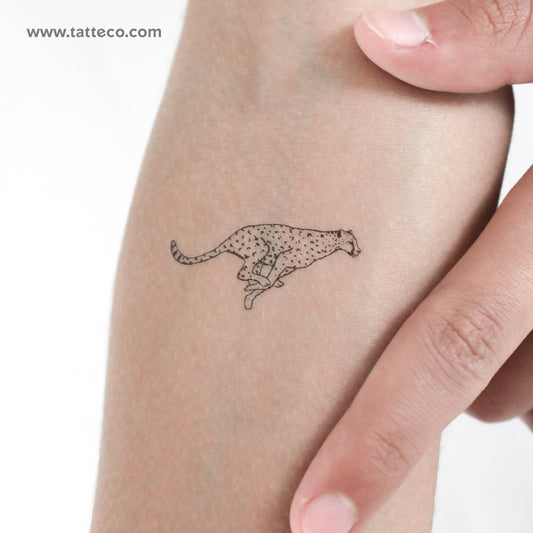 Tatuaje temporal de guepardo - Juego de 3