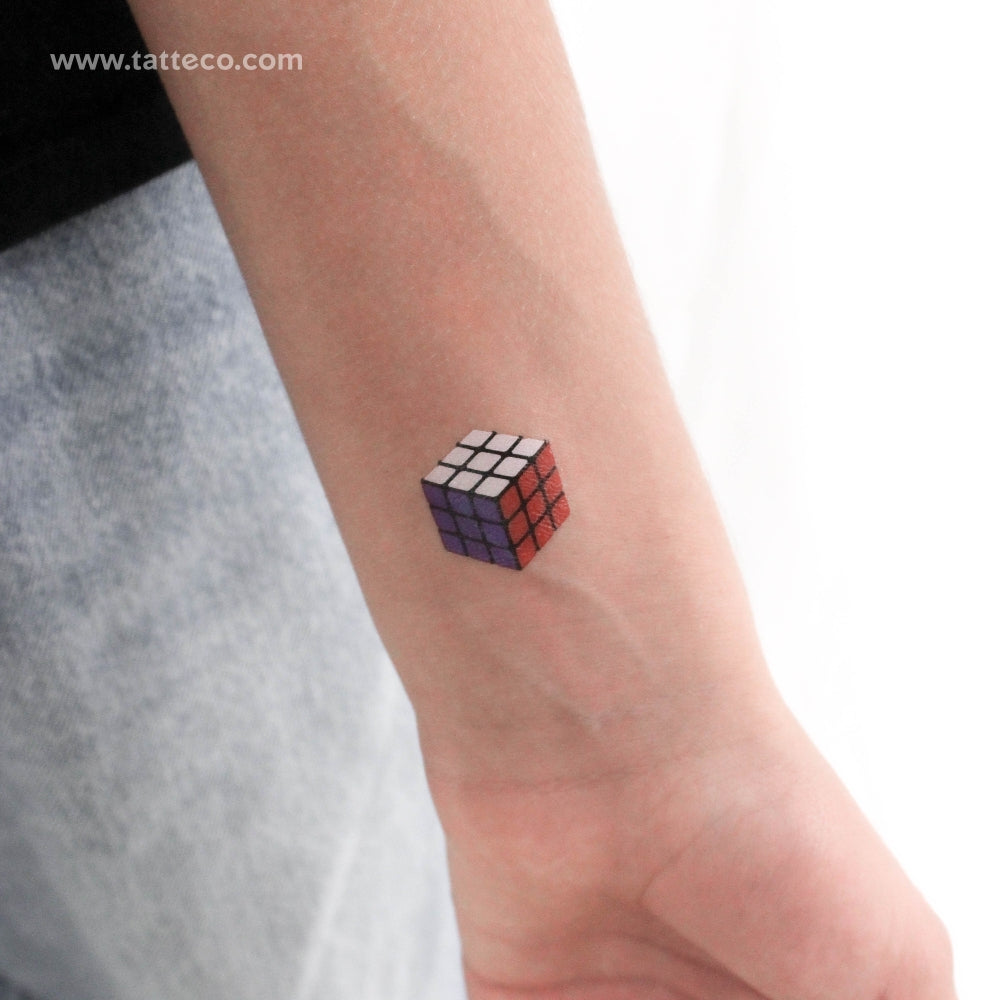 Rubik's Cube Temporary Tattoo - Set of 3