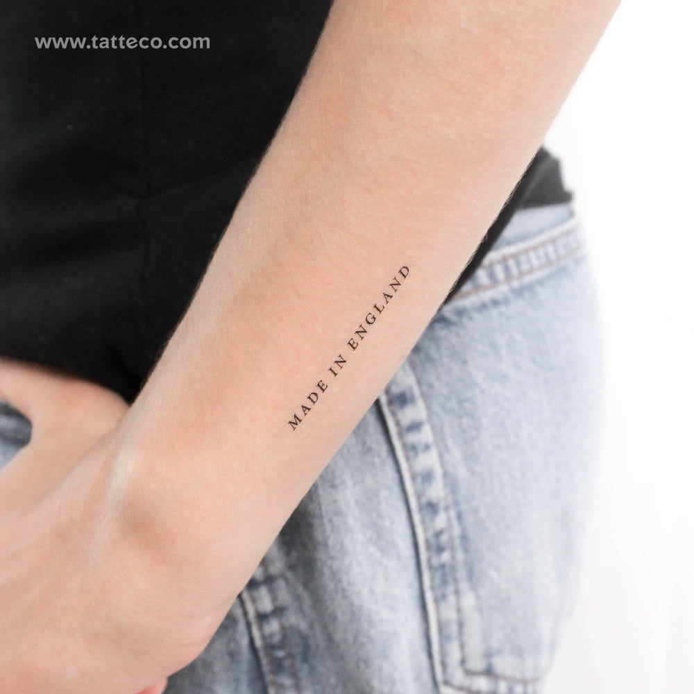 Made In England Temporary Tattoo - Set of 3