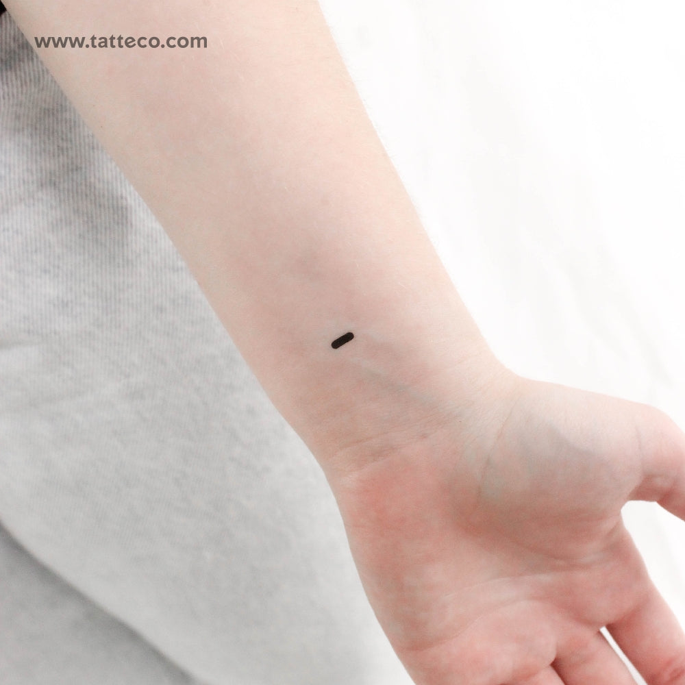 Morse Code T Temporary Tattoo - Set of 3