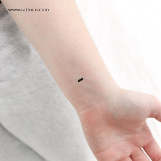 Morse Code T Temporary Tattoo - Set of 3