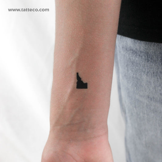 Idaho Map Temporary Tattoo - Set of 3