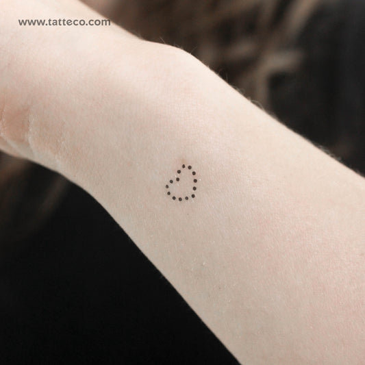 Tiny Dotted Heart Temporary Tattoo - Set of 3