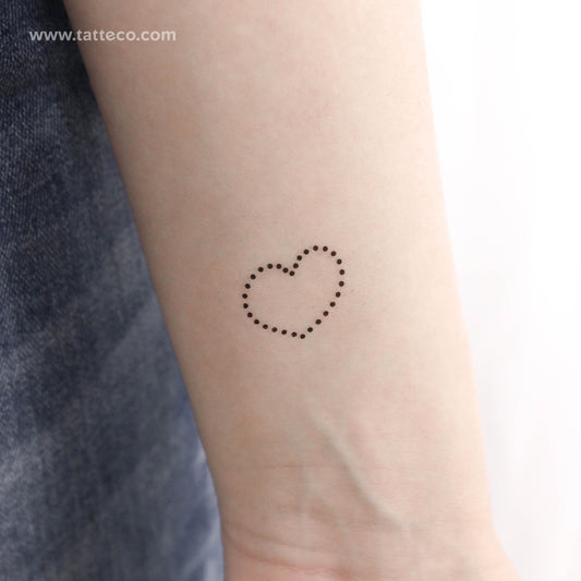 Dotted Heart Temporary Tattoo - Set of 3