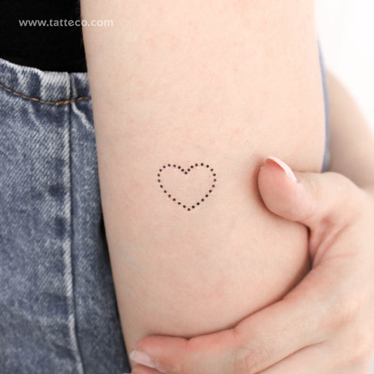 Dotted Heart Temporary Tattoo - Set of 3