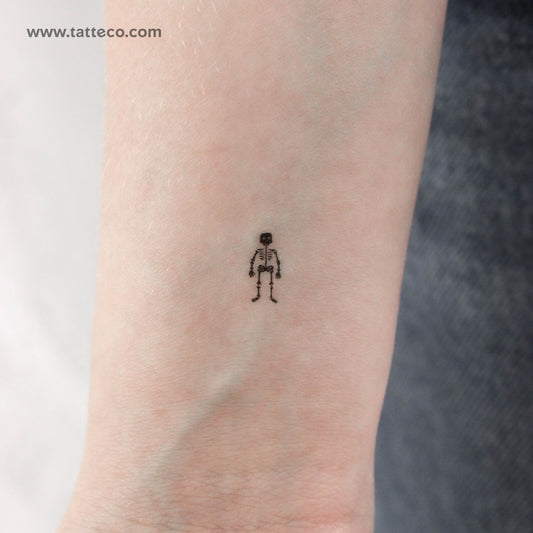 Tiny Skeleton Temporary Tattoo - Set of 3