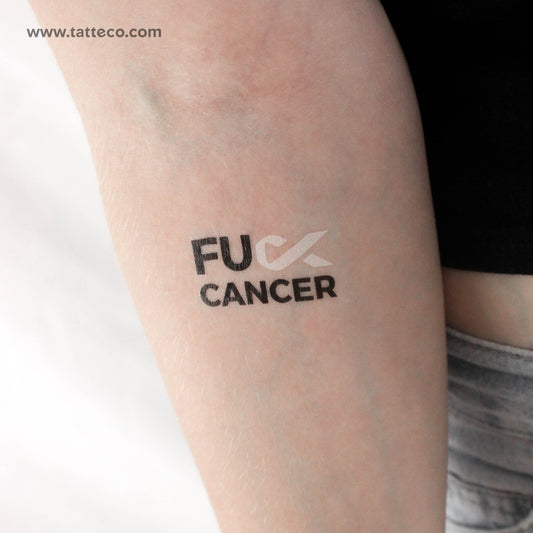 Tatuaje temporal "Fuck Bone Cancer" (juego de 3)