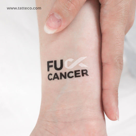Tatuaje temporal "Fuck Bone Cancer" (juego de 3)
