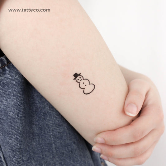 Tatuaje temporal de muñeco de nieve pequeño - Juego de 3