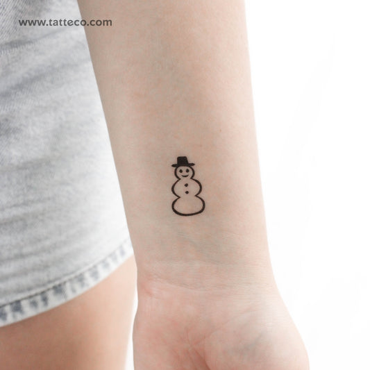 Tatuaje temporal de muñeco de nieve pequeño - Juego de 3