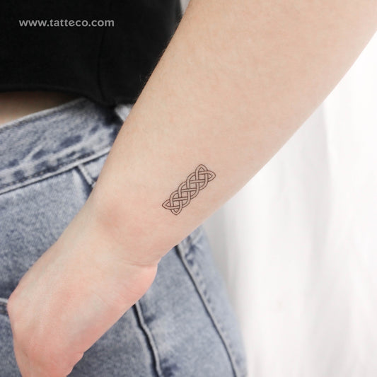 Tatuaje temporal de nudo celta lineal (juego de 3)