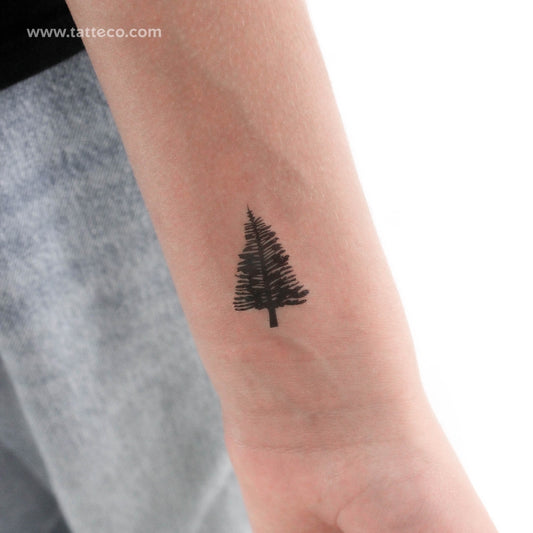 Tatuaje temporal de pino sin hojas (juego de 3)