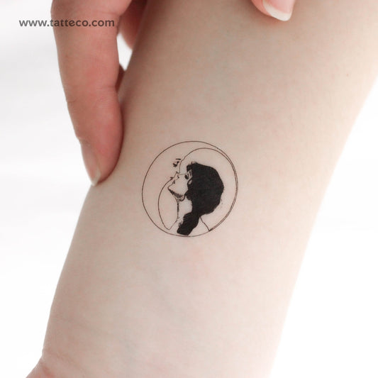 Tatuaje temporal de luna y mujer - Juego de 3
