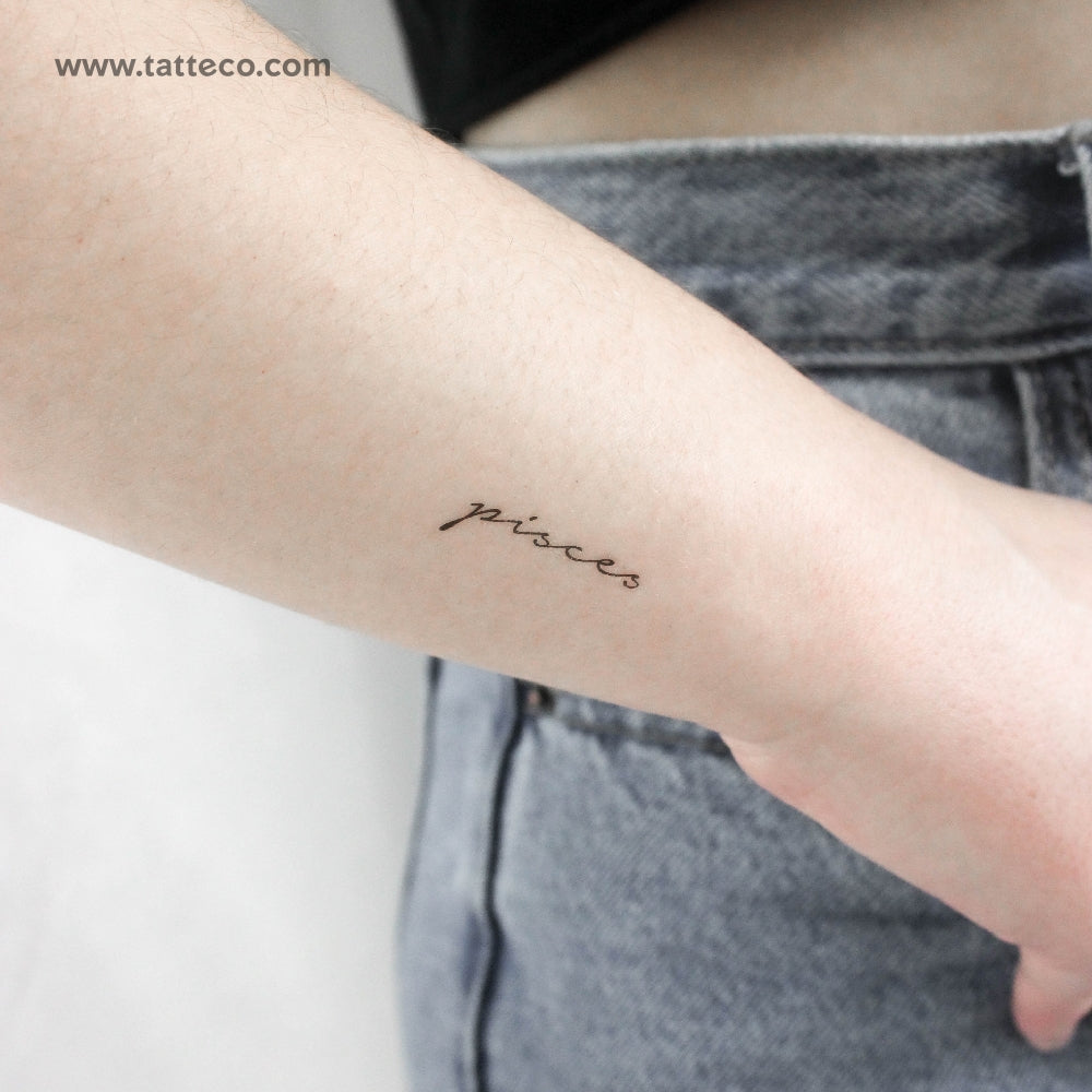 Pisces Temporary Tattoo - Set of 3