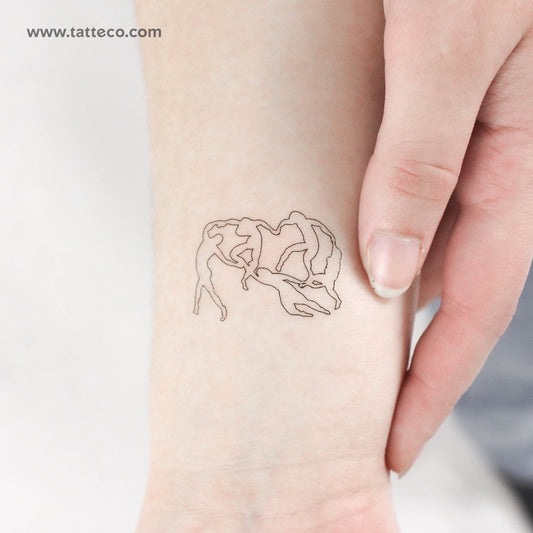 Matisse Dance Outline Temporary Tattoo - Set of 3