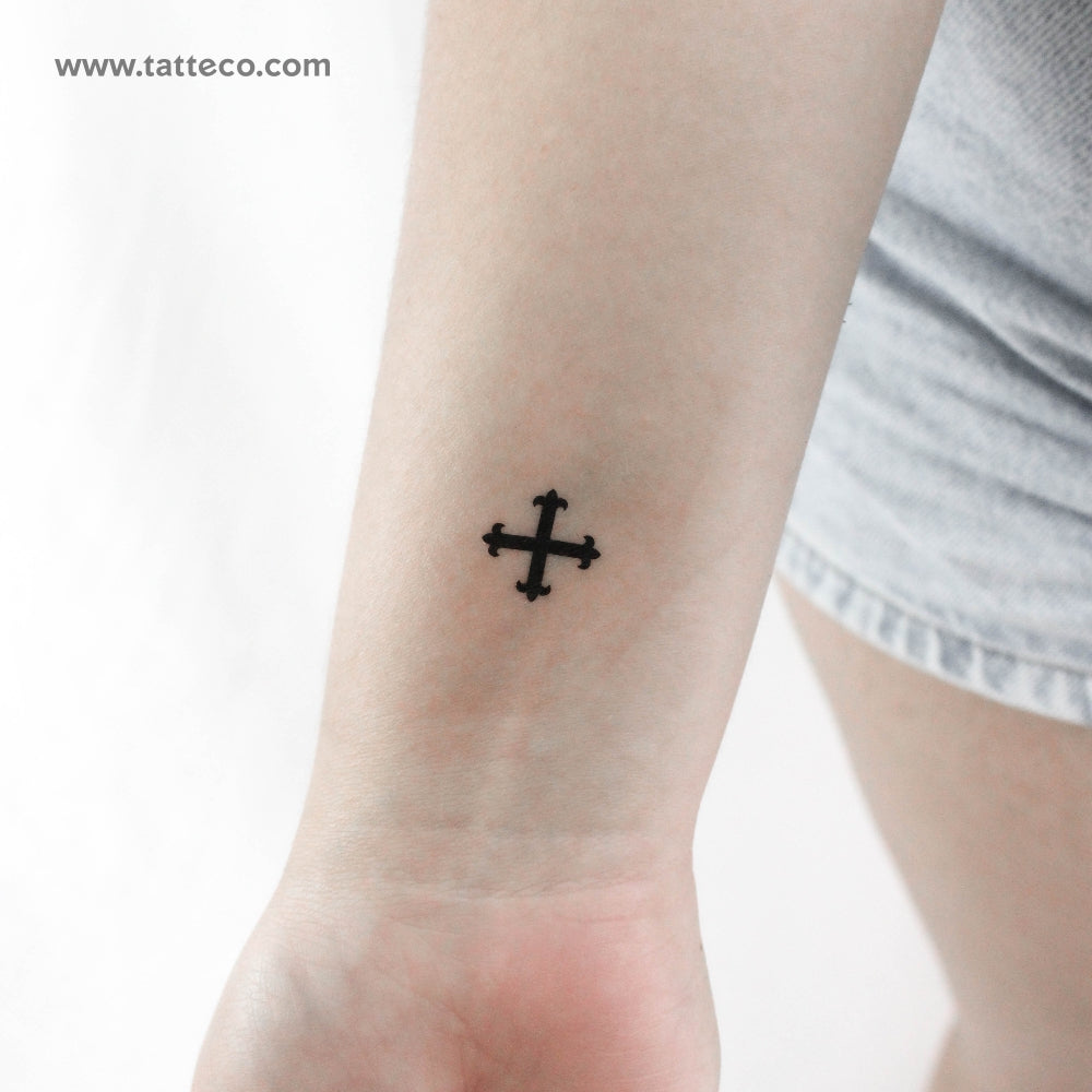 Tatuaje temporal de Cross Fleury - Juego de 3