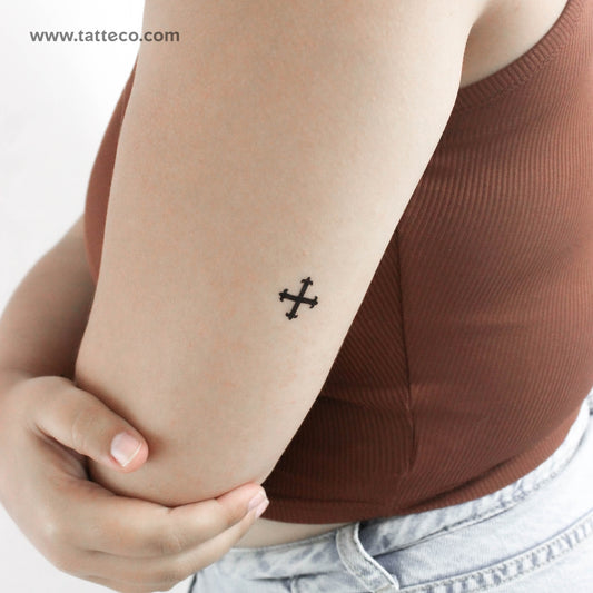 Tatuaje temporal de Cross Fleury - Juego de 3