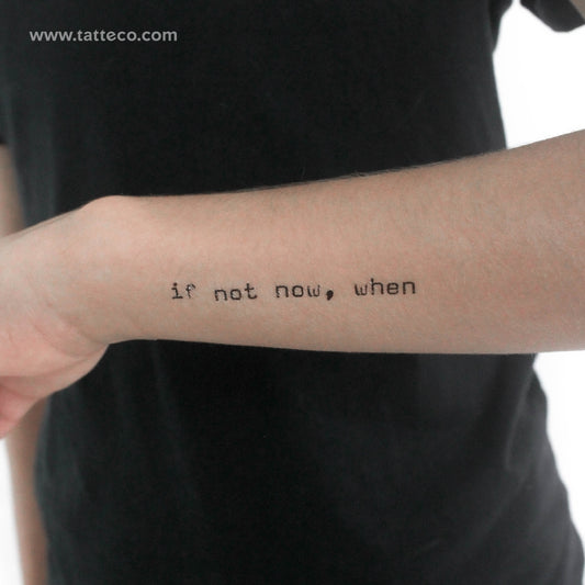 Tatuaje temporal "Si no es ahora, cuándo" - Juego de 3