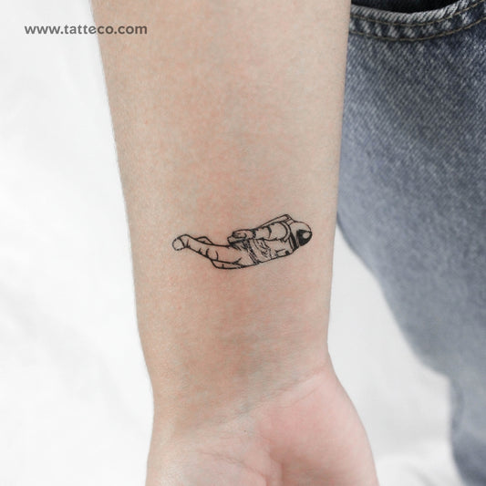 Tatuaje temporal de astronauta - Juego de 3