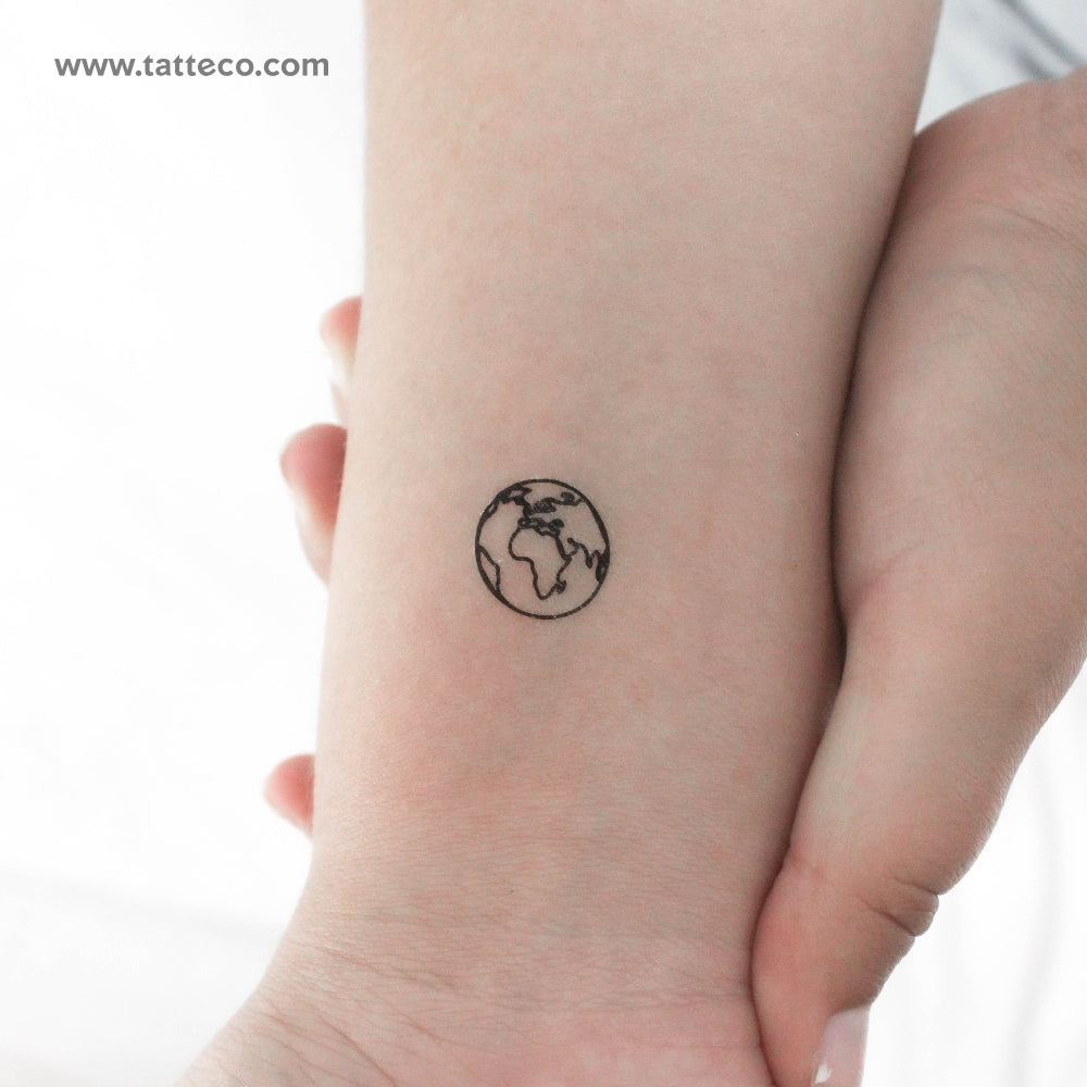 Africa Earth Temporary Tattoo - Set of 3