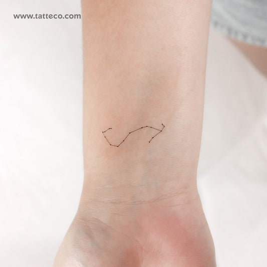 Tatuaje temporal pequeño de la constelación de Escorpio (juego de 3)