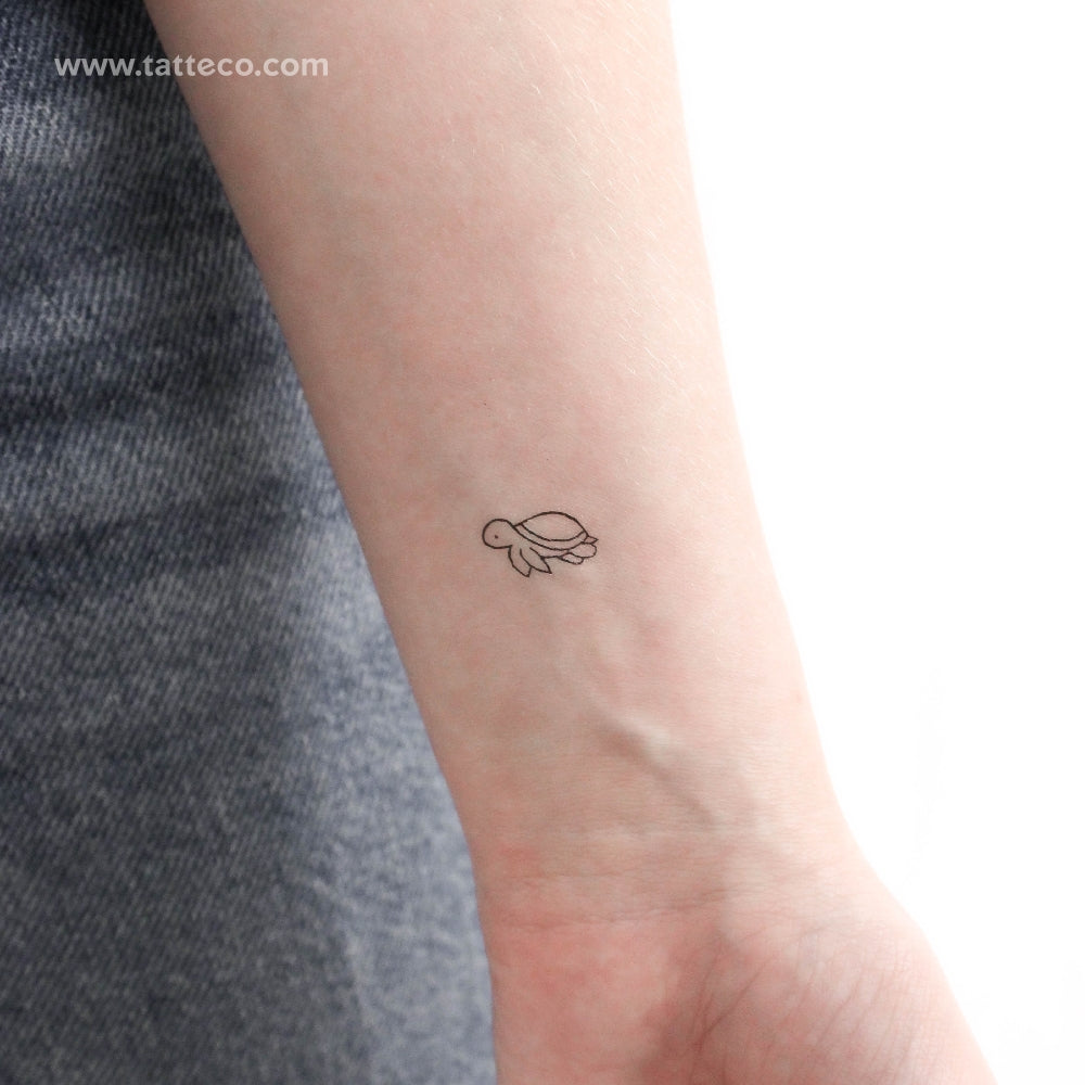 Tiny Turtle Temporary Tattoo - Set of 3