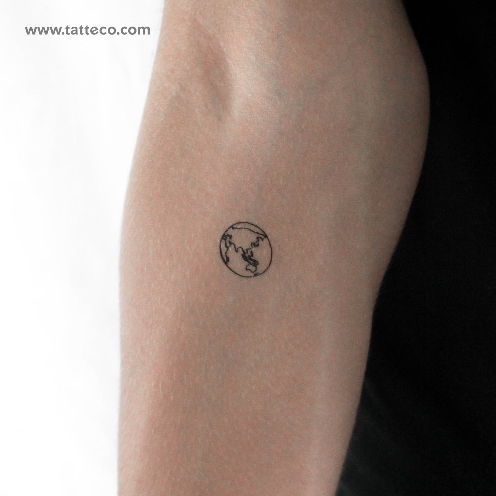 Asia Earth Temporary Tattoo - Set of 3