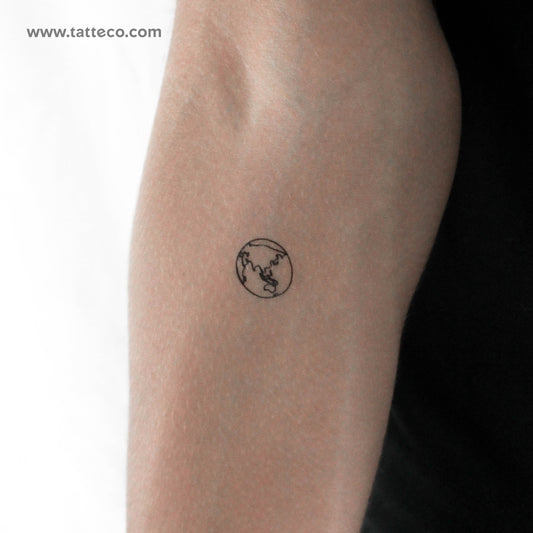 Tatuaje temporal de la Tierra de Asia - Juego de 3