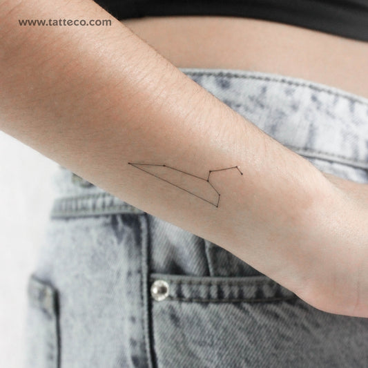 Tatuaje temporal pequeño de la constelación de Leo (juego de 3)
