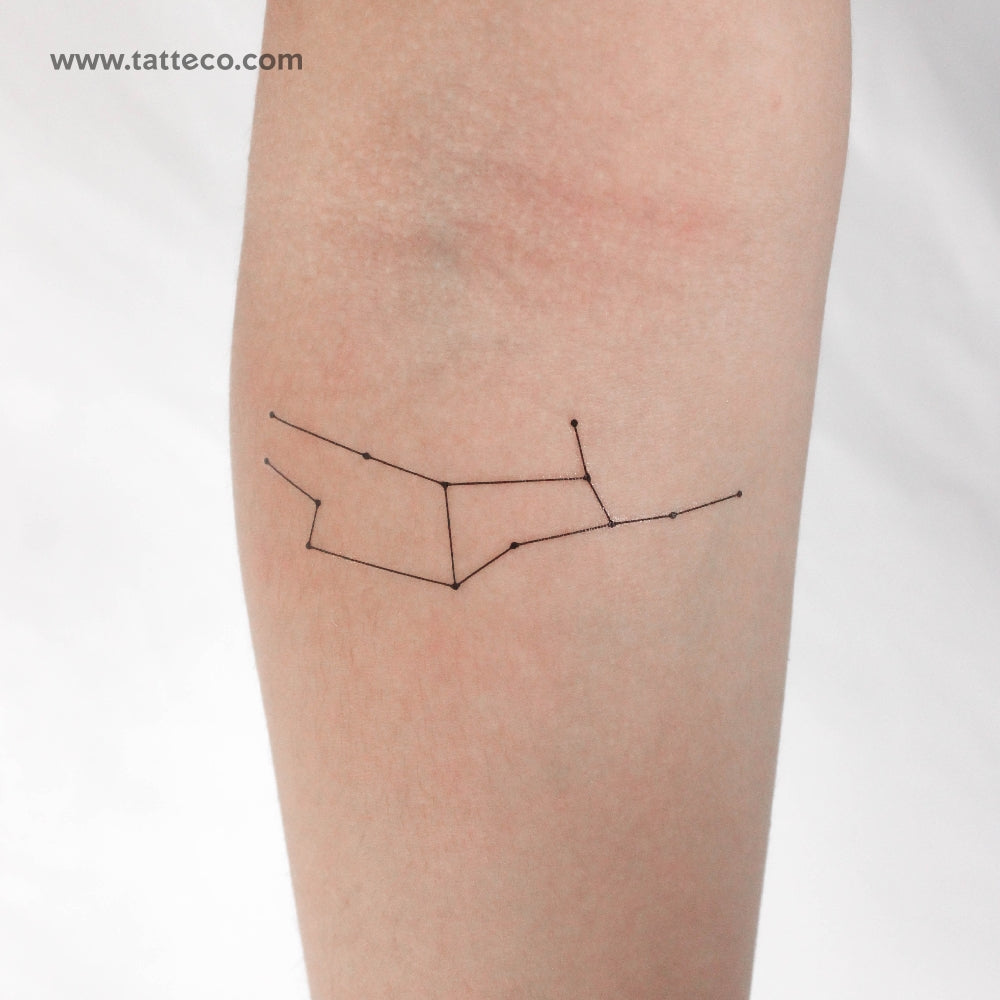 Tatuaje temporal de la constelación de Virgo (juego de 3)