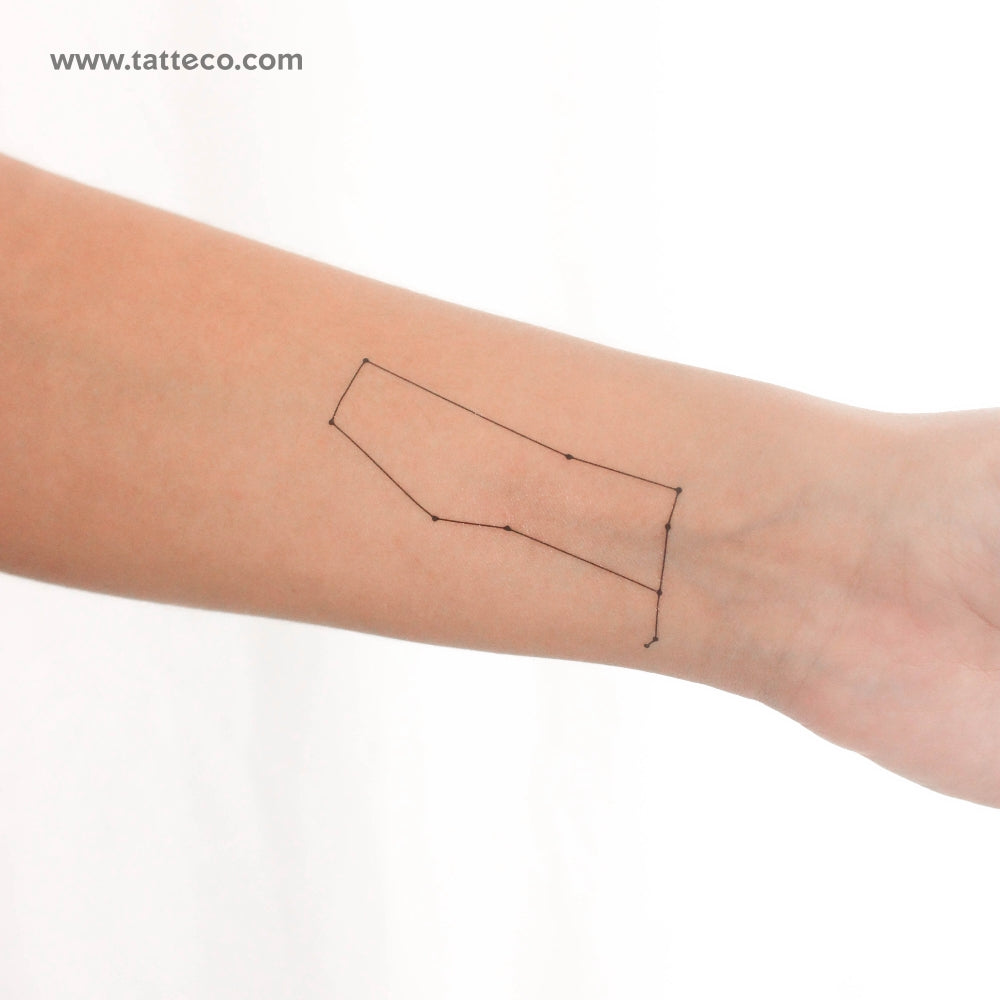 Tatuaje temporal de la constelación de Géminis (juego de 3)