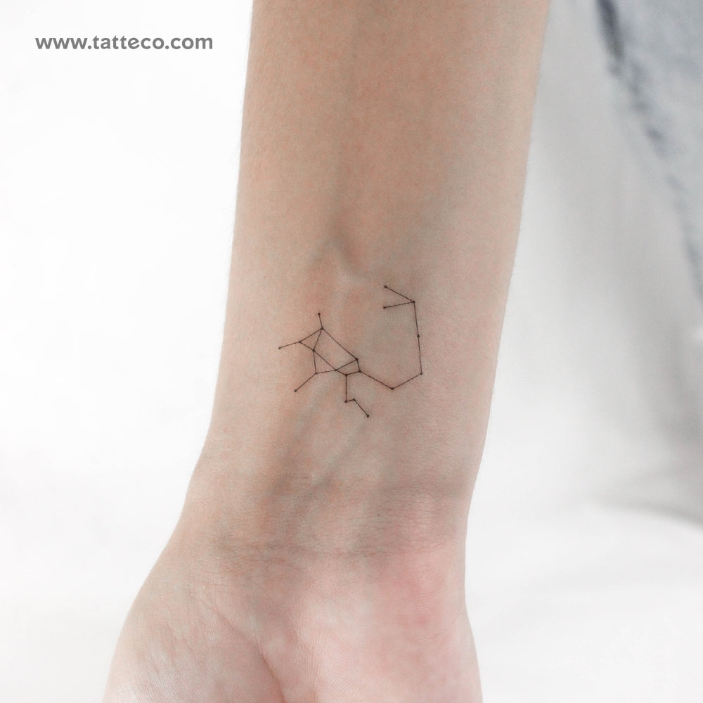 Tatuaje temporal pequeño de la constelación de Sagitario (juego de 3)