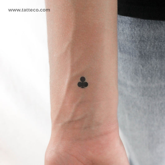 Tatuaje temporal de un palo de trébol pequeño (juego de 3)