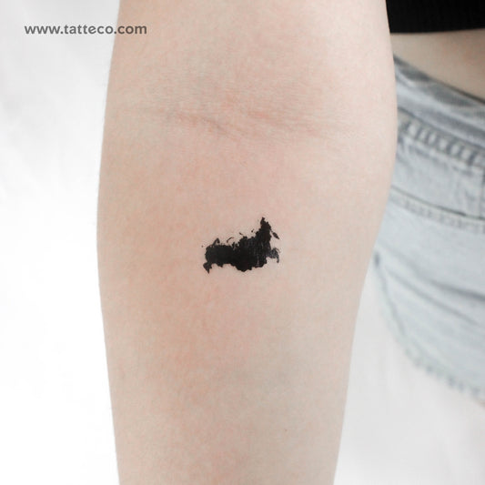 Tatuaje temporal pequeño del mapa de Rusia (juego de 3)
