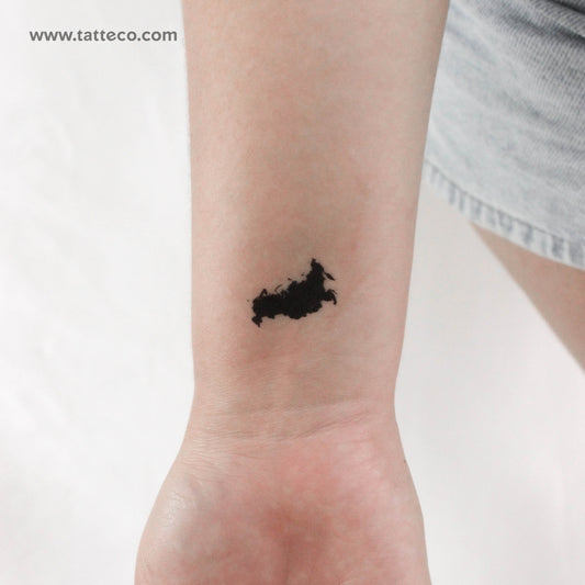 Tatuaje temporal pequeño del mapa de Rusia (juego de 3)