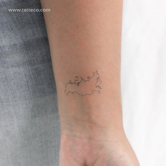 Tatuaje temporal del mapa de Rusia (juego de 3)