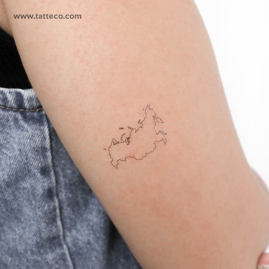 Tatuaje temporal del mapa de Rusia (juego de 3)