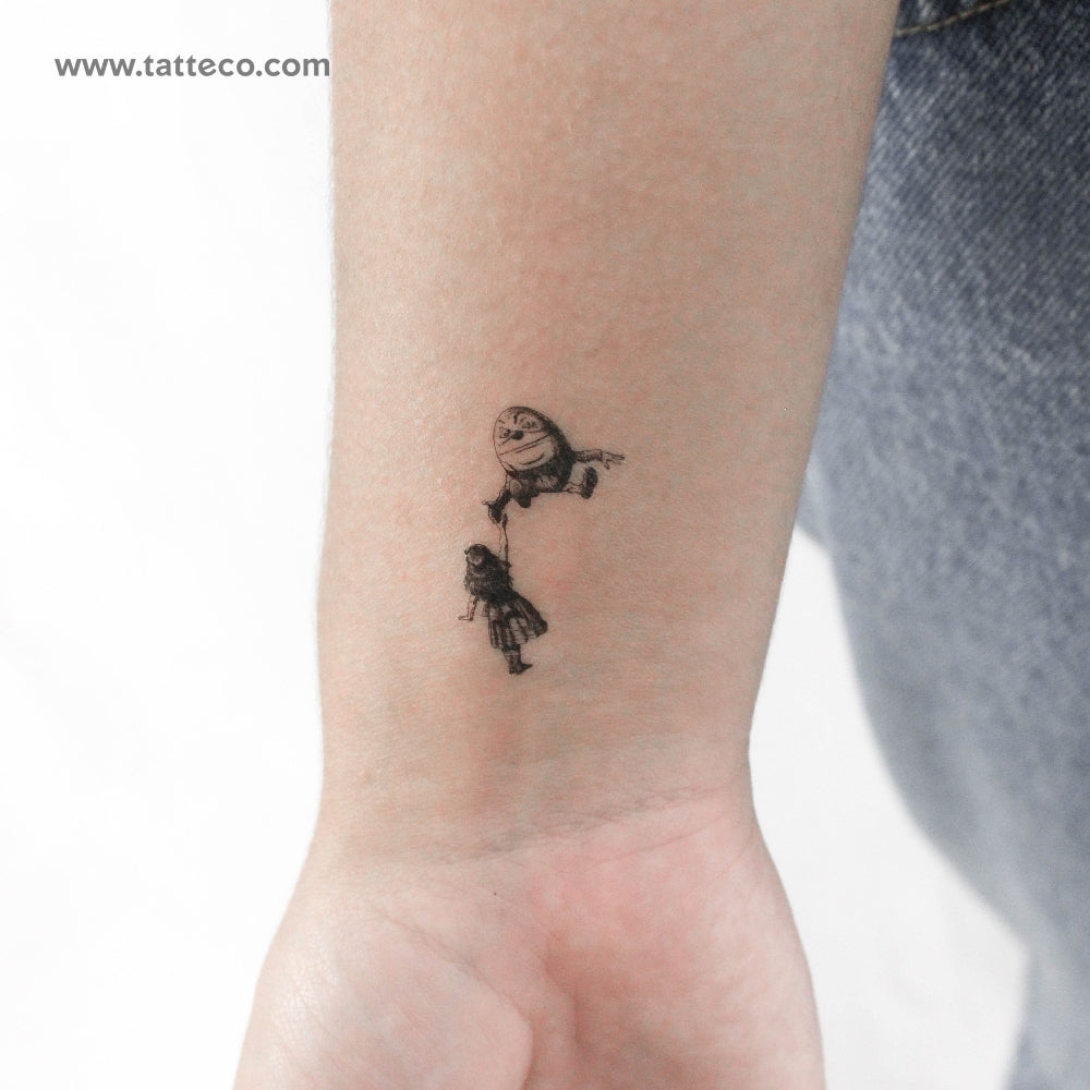 Humpty Dumpty And Alice Temporary Tattoo - Set of 3