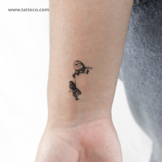 Humpty Dumpty And Alice Temporary Tattoo - Set of 3
