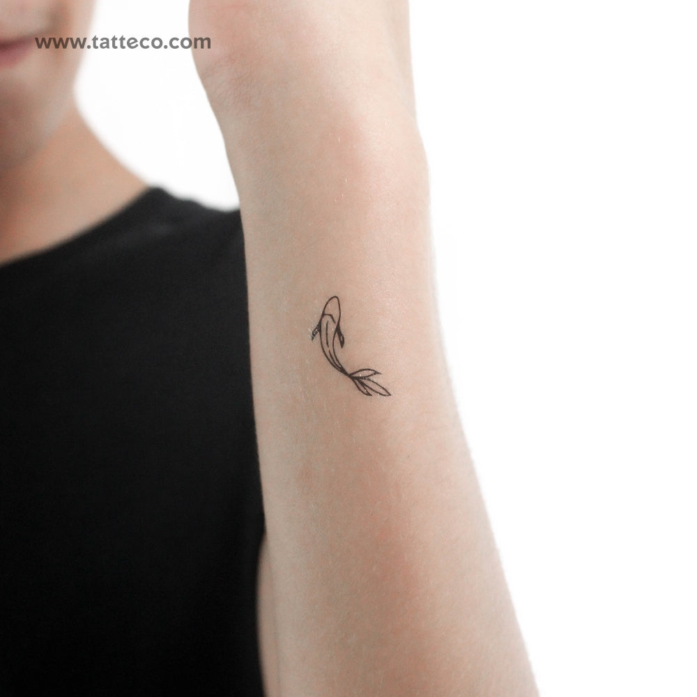 Koi fish temporary tattoo