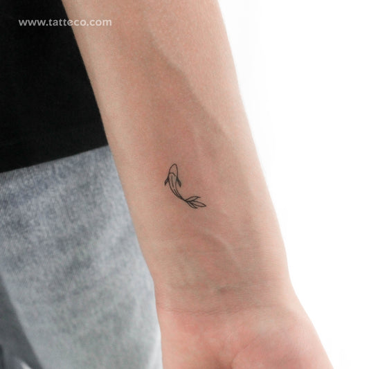 Minimalist Koi Fish Temporary Tattoo - Set of 3