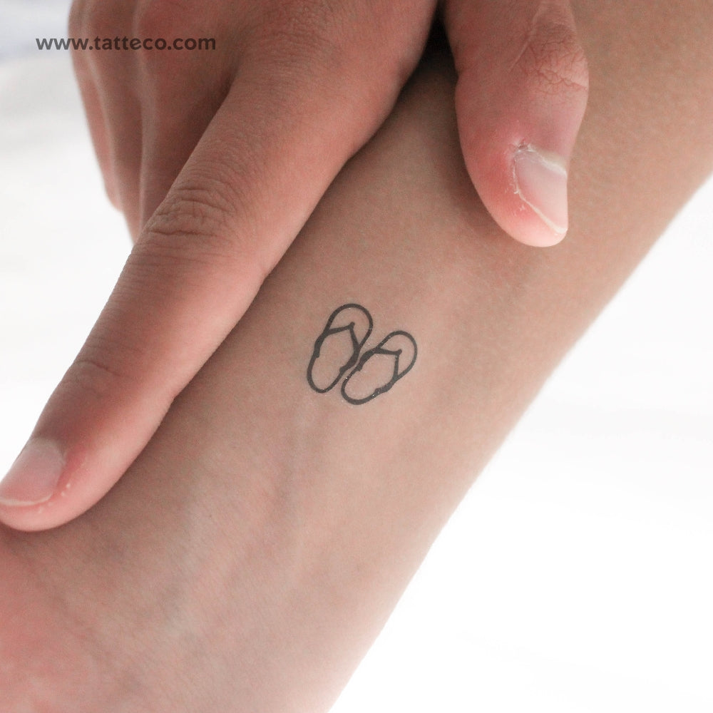 Flip Flops Temporary Tattoo - Set of 3