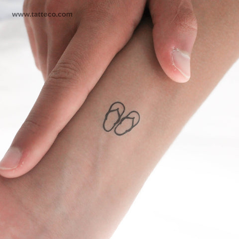 Flip Flops Temporary Tattoo - Set of 3
