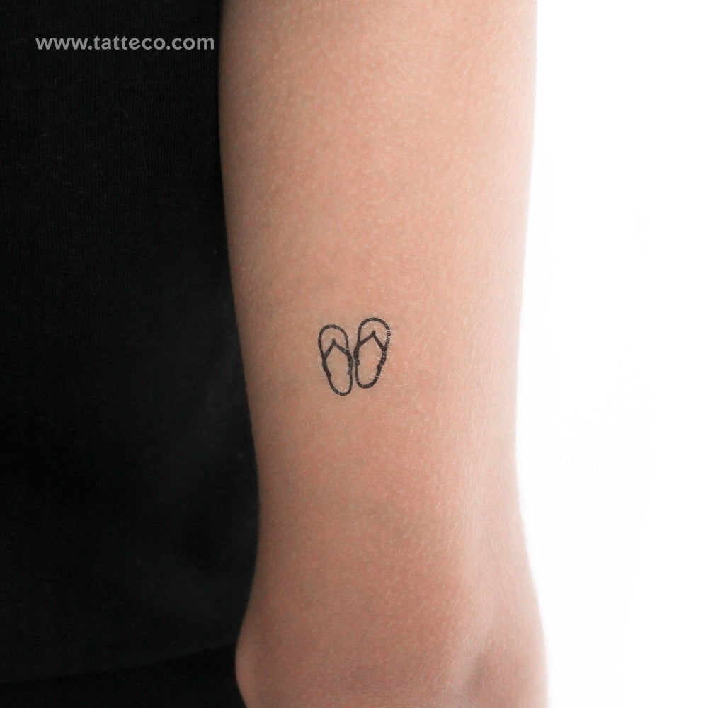Flip Flops Temporary Tattoo - Set of 3